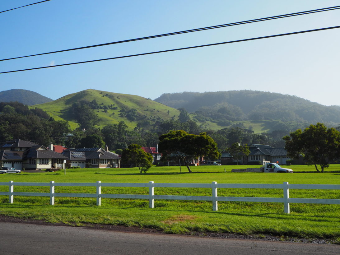 Der schöne Ort Waimea auf Big Island