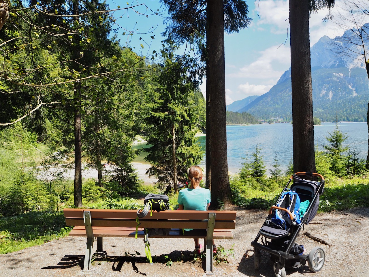 Eibsee Wanderung mit dem Kinderwagen