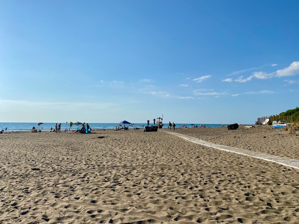 Sandstrand am Campingplatz