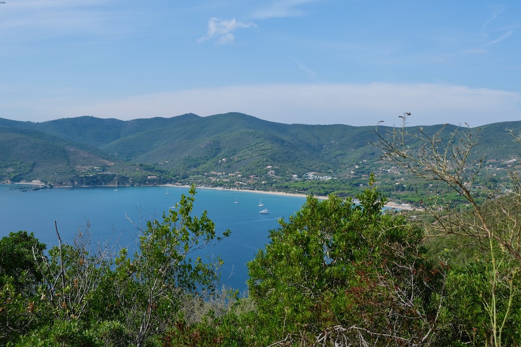 Ausblick auf den Strand von Lacona