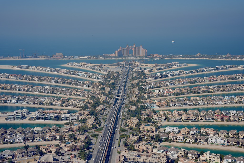 Dubai Palmeninsel von oben