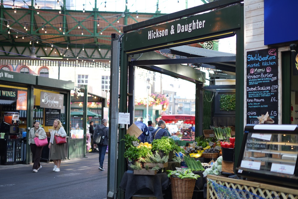 Perfektes Ende des London Spaziergangs auf dem Borough Market