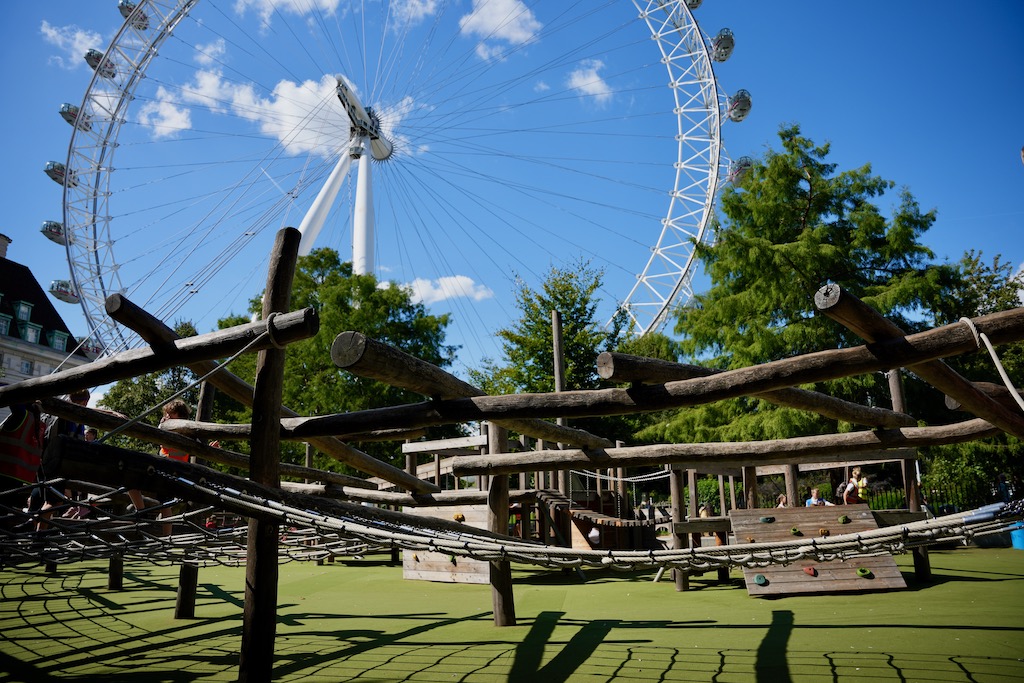 Kinderspielplatz im Jubele Park als Auszeit auf dem Spaziergang